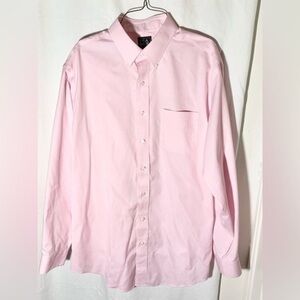 Jos. A. Banks long sleeve, button up pink dress shirt size 17/35